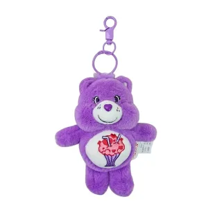 6" Care Bears Keychain Set - Goodluck/Heartsong/Share/Grumpy/Cheer