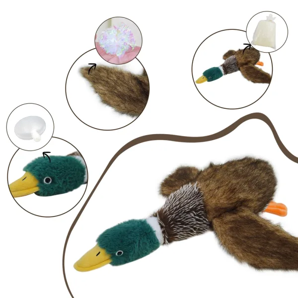 Realistic Duck Pet Toy Ideal for Dog's Interactive Play and Chewing