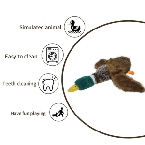 Realistic Duck Pet Toy Ideal for Dog's Interactive Play and Chewing