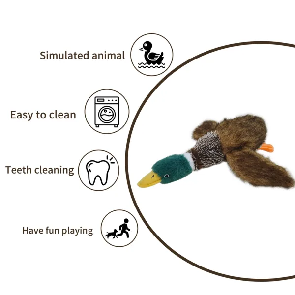 Realistic Duck Pet Toy Ideal for Dog's Interactive Play and Chewing