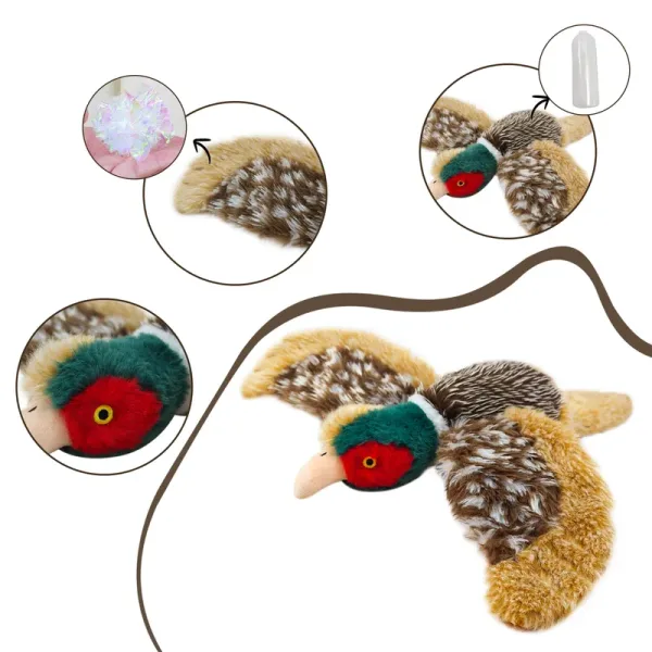 Realistic Simulated Pheasant Pet Toy Plush For Dogs Toy