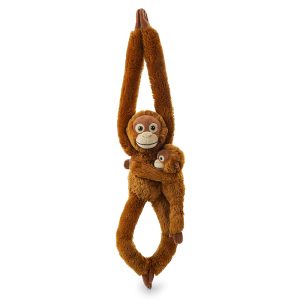 Hanging Gorilla Mom & Baby Plush Set