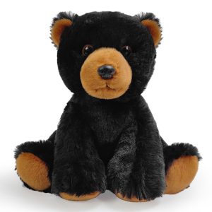 Plush Toy Stuffed Animal Sitting Black Bear Kid’s Toy