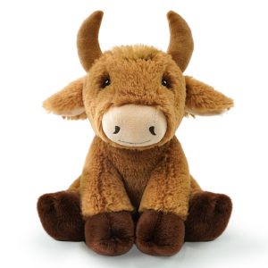 Stuffed Animal Sitting Bull Plush Kid’s Toy