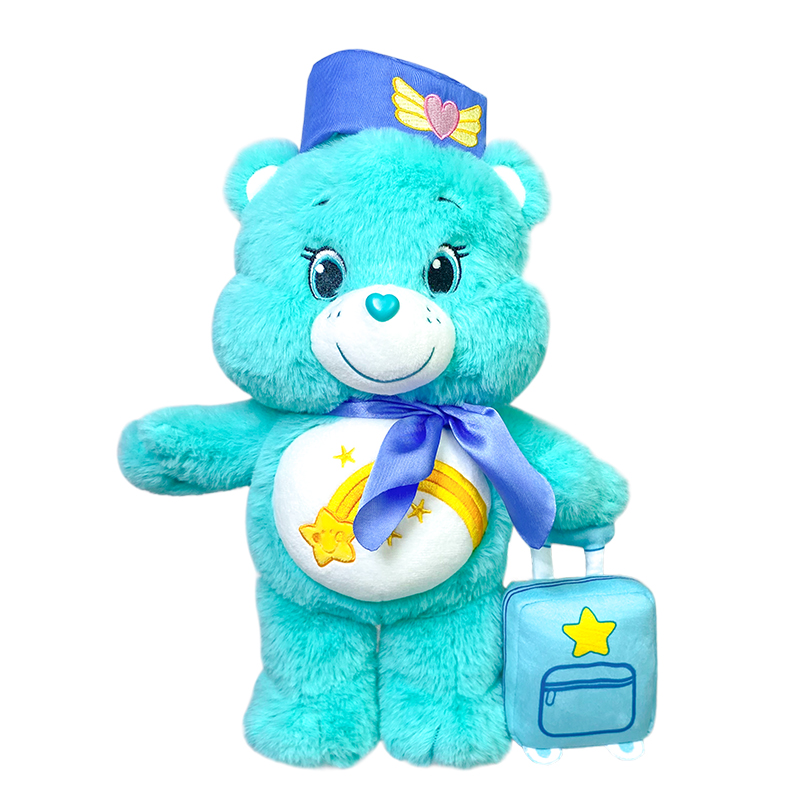 Care Bear Wishing Green Flight Attendant Bear